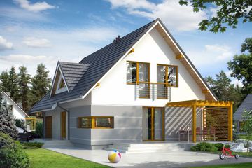  Projekt domu Nugat 3 (BSE1017) - projekt domu parterowego z poddaszem - Zdjęcie 2