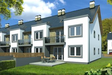 Projekt domu Imbir - segment lewy - z pełnym piętrem i poddaszem dom o powierzchni 145,80 m², dach dwuspadowy - ujęcie 2