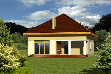  Projekt domu Kacper bez garażu [B] (WRF1092) - projekt domu parterowego z poddaszem - Zdjęcie 2