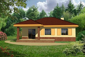  Projekt domu Kalina bez garażu [B] (WRF1093) - projekt domu parterowego - Zdjęcie 2
