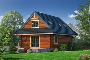  Projekt domu Zawoja dw6 (KRP1373) - projekt domu parterowego z poddaszem - Zdjęcie 2