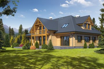 Projekt domu Chodzież dw (KRP1374) - projekt domu parterowego z poddaszem - Zdjęcie 2