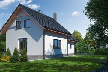  Projekt domu Gródek 7 (KRP1378) - projekt domu parterowego z poddaszem - Zdjęcie 2