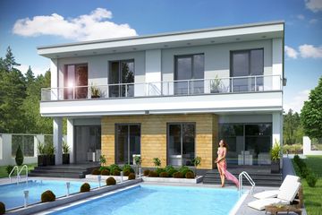  Projekt domu Long z garażem 1-st. bliźniak [A-BL1] (WRF1486) - projekt domu z pełnym piętrem - Zdjęcie 2