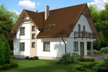  Projekt domu Victoria (KRH1059) - projekt domu parterowego z poddaszem - Zdjęcie 2