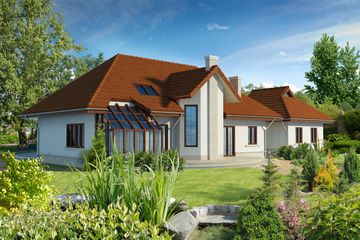  Projekt domu Wersal LMP12 (WRB1076) - projekt domu parterowego z poddaszem - Zdjęcie 2