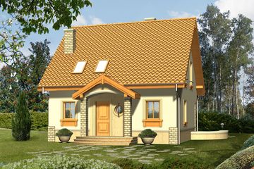  Projekt domu Lira (WRN1044) - projekt domu parterowego z poddaszem - Zdjęcie 2
