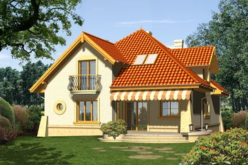  Projekt domu Poema (WRN1045) - projekt domu parterowego z poddaszem - Zdjęcie 2