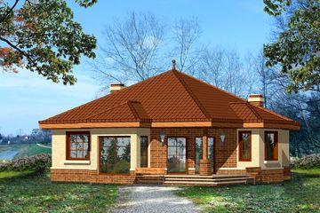  Projekt domu Kruk bez garażu [B] (WRF1103) - projekt domu parterowego - Zdjęcie 2