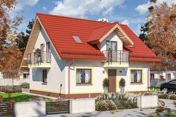  Projekt domu Ares (WOE1016) - projekt domu parterowego z poddaszem - Zdjęcie 2