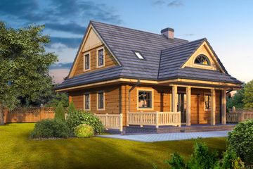  Projekt domu Jodłownik dw (KRP1459) - projekt domu parterowego z poddaszem - Zdjęcie 2