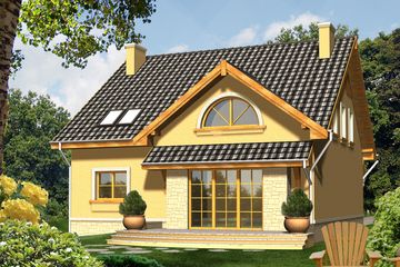  Projekt domu Orchidea (WRN1071) - projekt domu parterowego z poddaszem - Zdjęcie 2