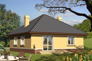  Projekt domu Kamyczek (WRN1077) - projekt domu parterowego - Zdjęcie 2