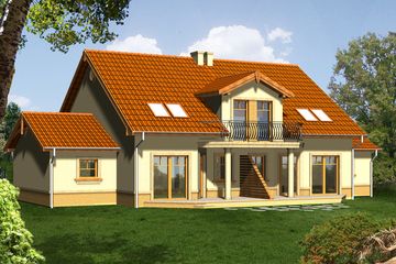  Projekt domu Malta 2 (WRN1080) - projekt domu parterowego z poddaszem - Zdjęcie 2