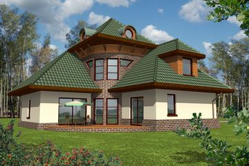  Projekt domu Adelajda (WRC1456) - projekt domu parterowego z poddaszem - Zdjęcie 2