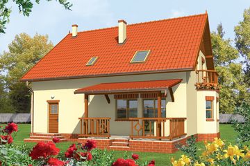  Projekt domu Aga G1 (WRC1459) - projekt domu parterowego z poddaszem - Zdjęcie 2