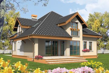  Projekt domu Antonella G1 (WRC1461) - projekt domu parterowego z poddaszem - Zdjęcie 2