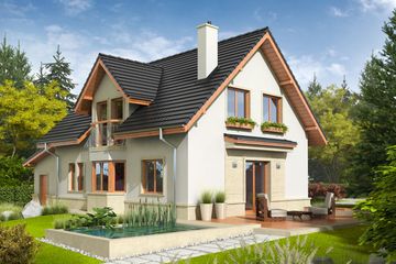  Projekt domu Flawia G1 (WRC2048) - projekt domu parterowego z poddaszem - Zdjęcie 2