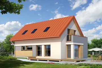  Projekt domu Amelia MC (BSA1913) - projekt domu parterowego z poddaszem - Zdjęcie 2