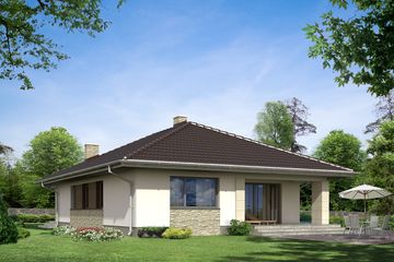  Projekt domu Aster MC (BSA1919) - projekt domu parterowego - Zdjęcie 2