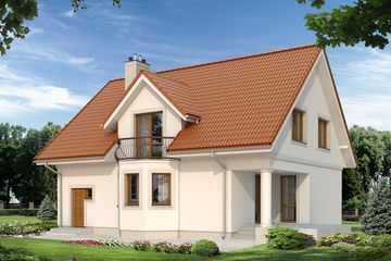  Projekt domu Orlik 2 (BSA1920) - projekt domu parterowego z poddaszem - Zdjęcie 2