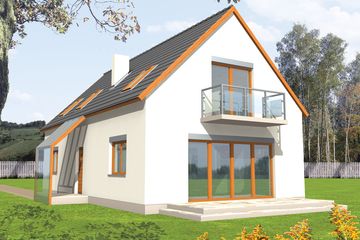  Projekt domu Rena (WRC1267) - projekt domu parterowego z poddaszem - Zdjęcie 2