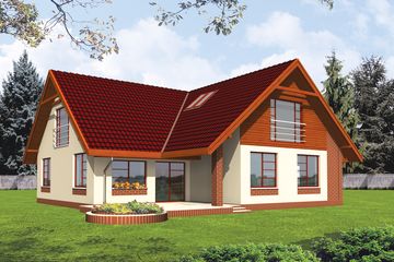  Projekt domu Rita II G2 (WRC1271) - projekt domu parterowego z poddaszem - Zdjęcie 2
