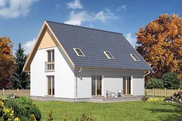  Projekt domu WB-3959 (KRA1232) - projekt domu parterowego z poddaszem - Zdjęcie 2