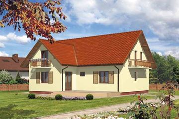  Projekt domu WB-3969 (KRA1235) - projekt domu parterowego z poddaszem - Zdjęcie 2