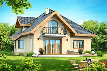  Projekt domu Magnolia (WOK1003) - projekt domu parterowego z poddaszem - Zdjęcie 2