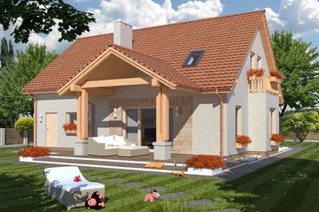  Projekt domu Arkan A (WRD1993) - projekt domu parterowego z poddaszem - Zdjęcie 2