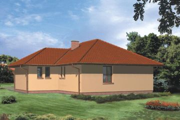  Projekt domu WB-3486 (KRA1007) - projekt domu parterowego - Zdjęcie 2