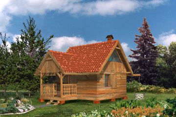  Projekt domu letniskowego WB-3355 (KRA1013) - projekt domu letniskowego parterowego - Zdjęcie 2