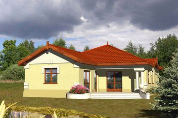  Projekt domu Leda z garażem 1-st. [A] (WRF1108) - projekt domu parterowego - Zdjęcie 2