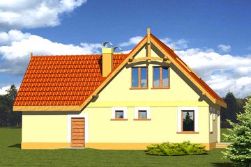  Projekt domu Martynka z garażem 1-st. [A] (WRF1115) - projekt domu parterowego z poddaszem - Zdjęcie 2