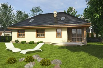  Projekt domu Mewa z garażem 2-st. [A] (WRF1116) - projekt domu parterowego - Zdjęcie 2