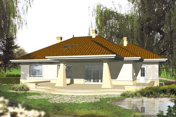  Projekt domu Mitra I (WRH1156) - projekt domu parterowego z poddaszem - Zdjęcie 2