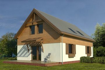  Projekt domu WM B05 Cyranka (GDB1020) - projekt domu parterowego z poddaszem - Zdjęcie 2