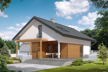  Projekt domu Amarant dr-T (BSA1596) - projekt domu parterowego z poddaszem - Zdjęcie 2