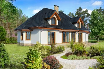  Projekt domu Królewiec LMP63 (WRB1094) - projekt domu parterowego z poddaszem - Zdjęcie 2