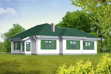  Projekt domu Agata drewniany (WAN1003) - projekt domu parterowego - Zdjęcie 2