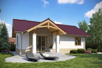  Projekt domu Miłka bez garażu [B] (WRF1118) - projekt domu parterowego - Zdjęcie 2