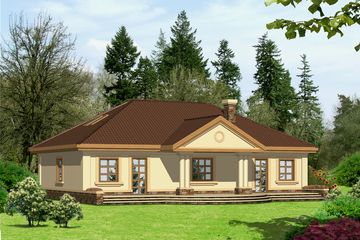  Projekt domu Mira z garażem 2-st. [A] (WRF1119) - projekt domu parterowego z poddaszem - Zdjęcie 2