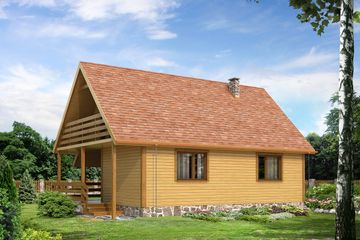  Projekt domu letniskowego Biedronka dr-S (BSA1607) - projekt domu letniskowego parterowego z poddaszem - Zdjęcie 2