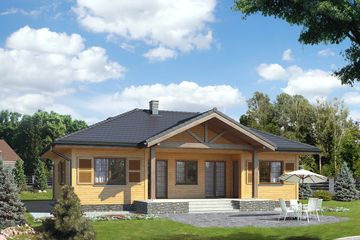  Projekt domu Borówka 2 dr-S (BSA1608) - projekt domu parterowego - Zdjęcie 2
