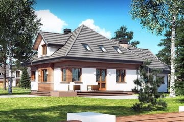  Projekt domu Rumcajs N 2G (BSB1085) - projekt domu parterowego z poddaszem - Zdjęcie 2