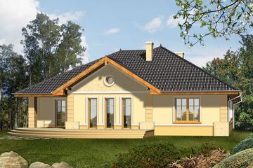  Projekt domu Porto (WRN1097) - projekt domu parterowego - Zdjęcie 2