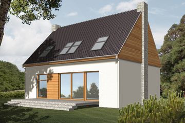  Projekt domu Moon (WRN1099) - projekt domu parterowego z poddaszem - Zdjęcie 2