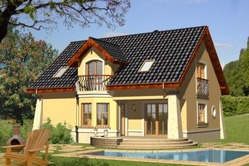  Projekt domu Rozalin z garażem 1 stanowiskowym (WRN1101) - projekt domu parterowego z poddaszem - Zdjęcie 2