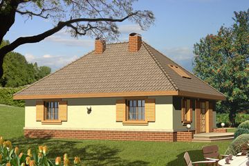  Projekt domu Marmur bez garażu (WRN1103) - projekt domu parterowego z poddaszem - Zdjęcie 2